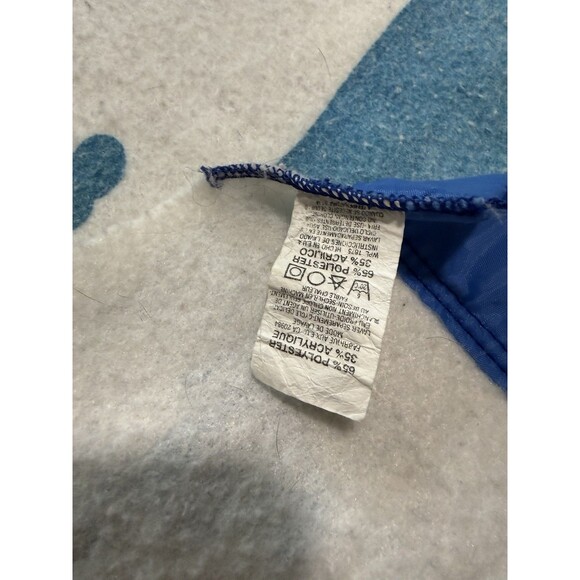 Vtg Disney Winnie The Pooh Piglet Blanket Clouds 93” X 70” Blue Binding Twin Bed - Picture 6 of 13